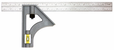 JOHNSON LEVEL & TOOL MFG CO INC, Johnson Structo-Cast 12 in. L X 4-7/8 in. H Steel Combination Square