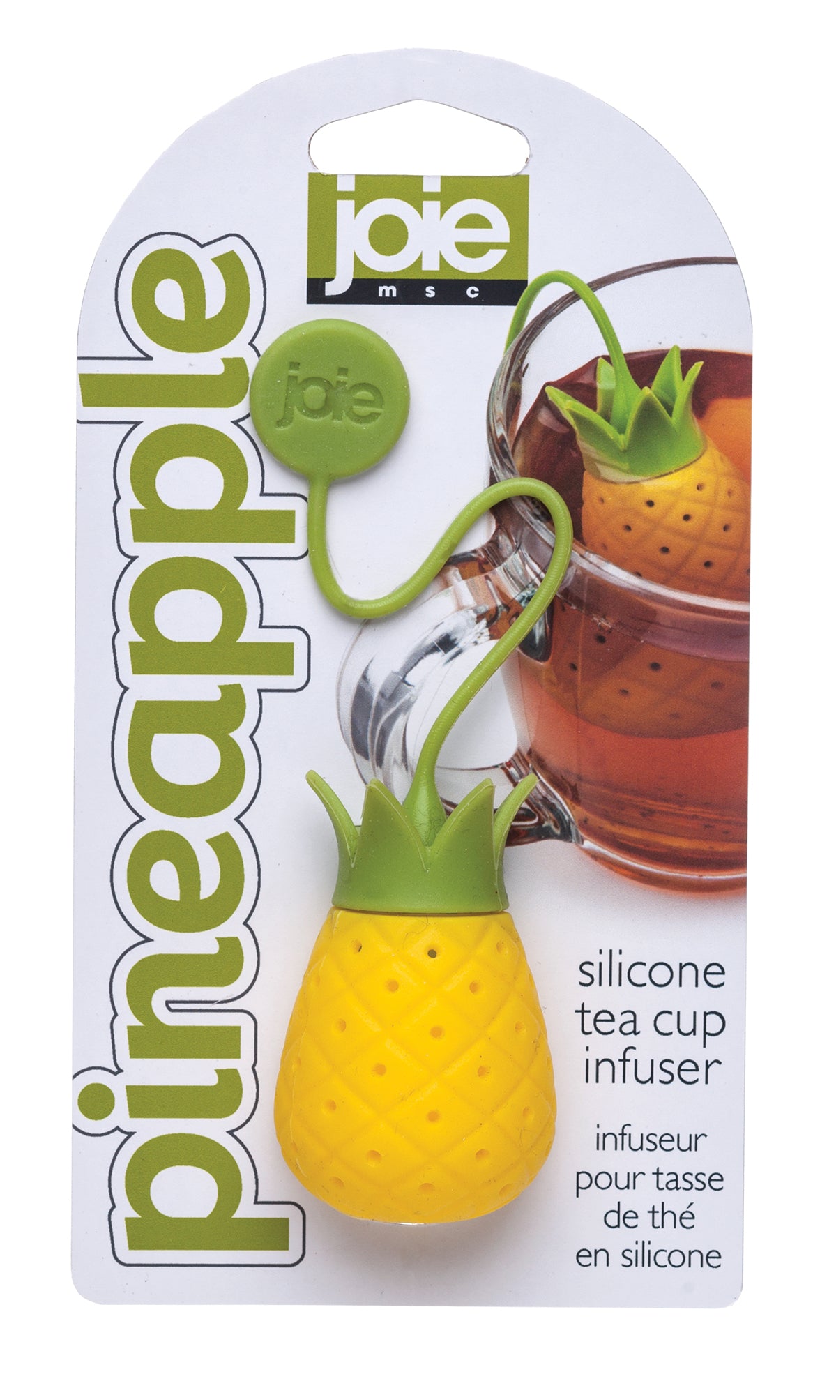 HAROLD IMPORT CO INC, Joie 10080 7 X 0.25 X 1 Yellow & Green Pineapple Tea Infuser