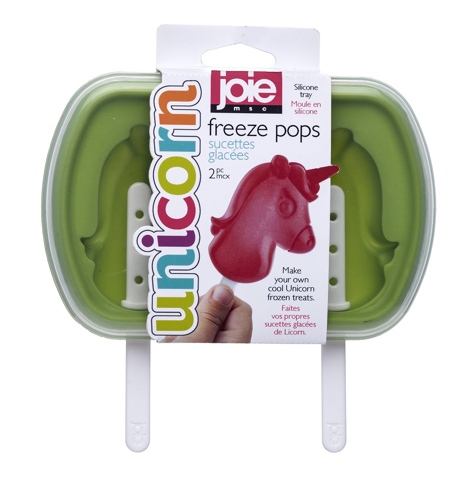 HAROLD IMPORT CO INC, Joie 16159 6 X 5.5 X 1.3 Unicorn Freeze Pops Tray Assorted Colors