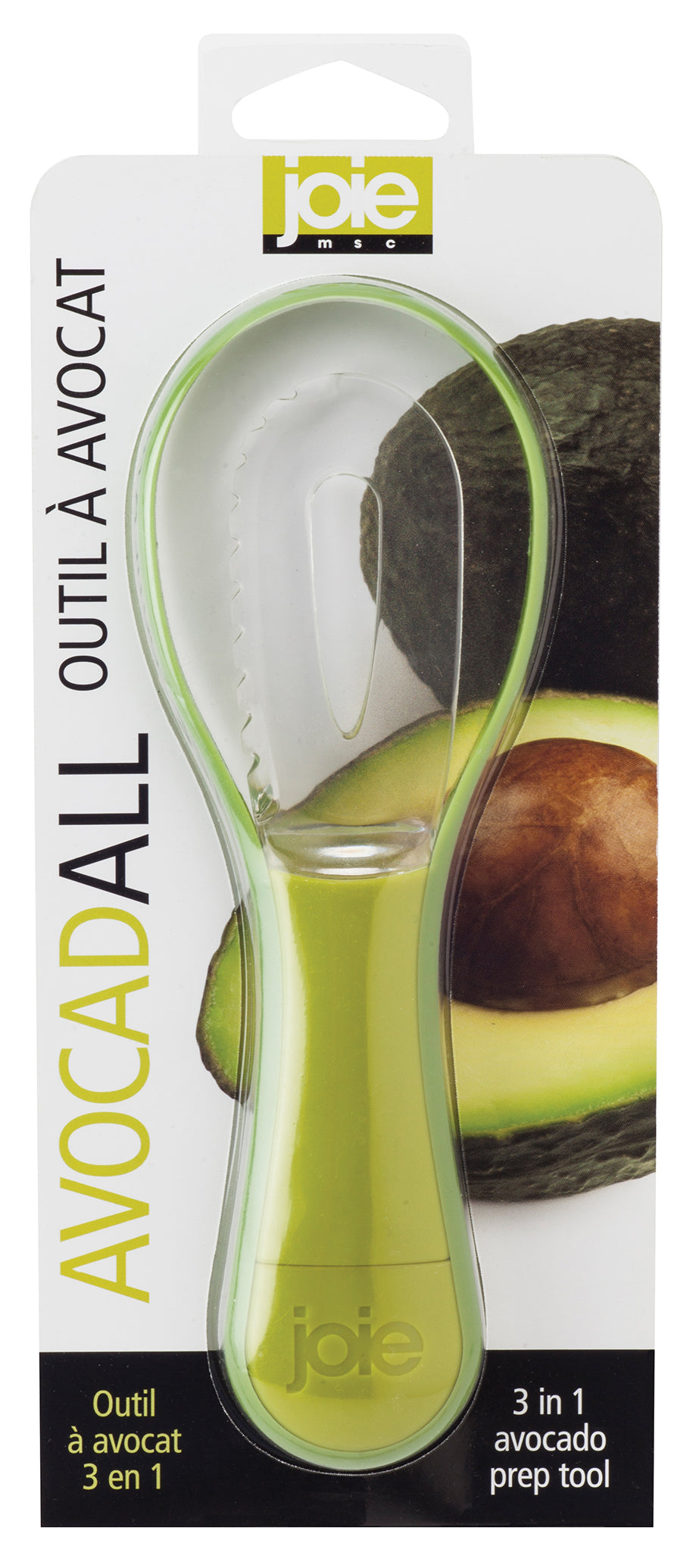 HAROLD IMPORT CO INC, Joie 32222 8.75 X 4 X 0.75 Green & Clear Avocadall 3-In-1 Avocado Prep Tool