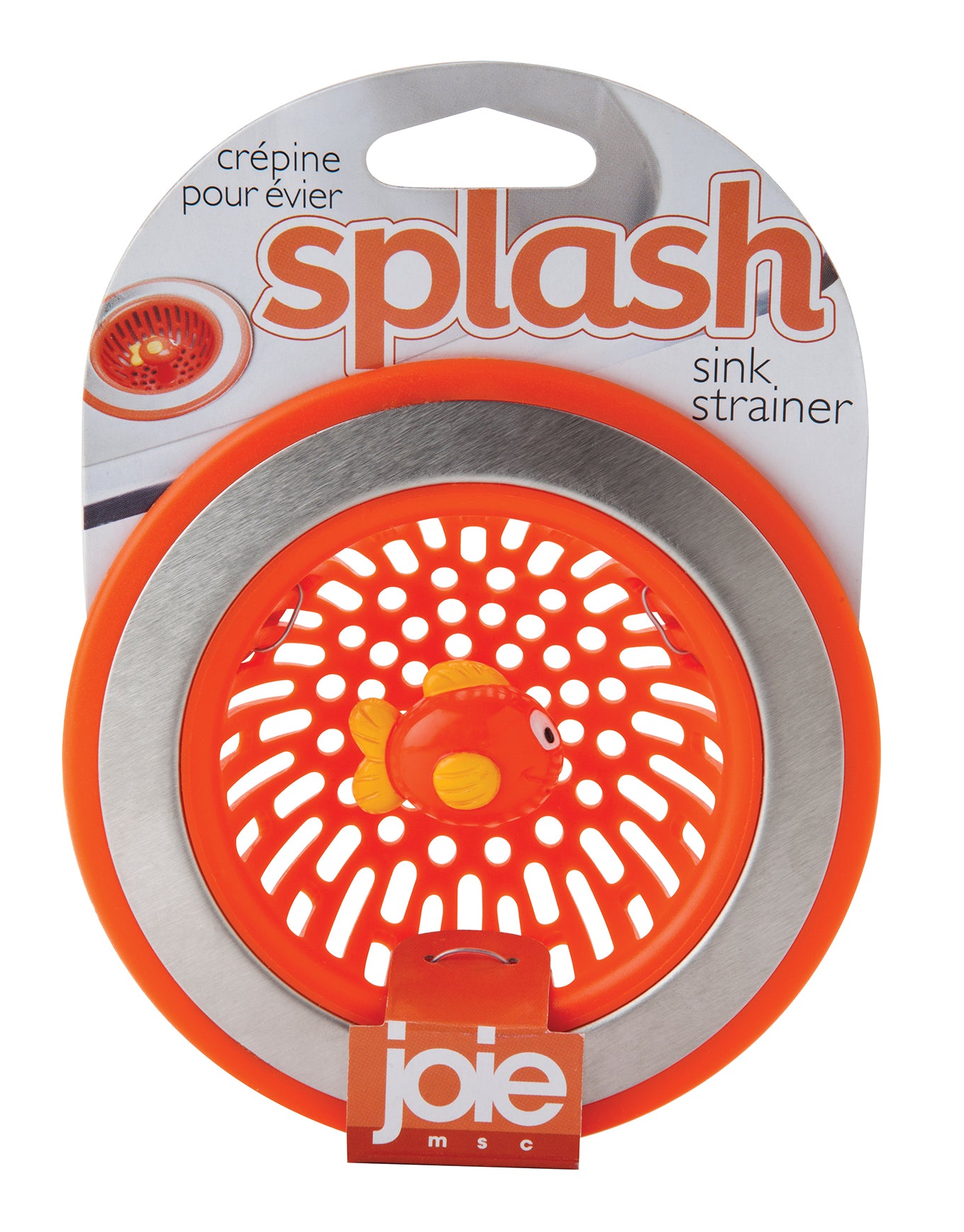 HAROLD IMPORT CO INC, Joie 77019 4.5 X 1.25 Orange & Silver Splash Sink Drain Strainer