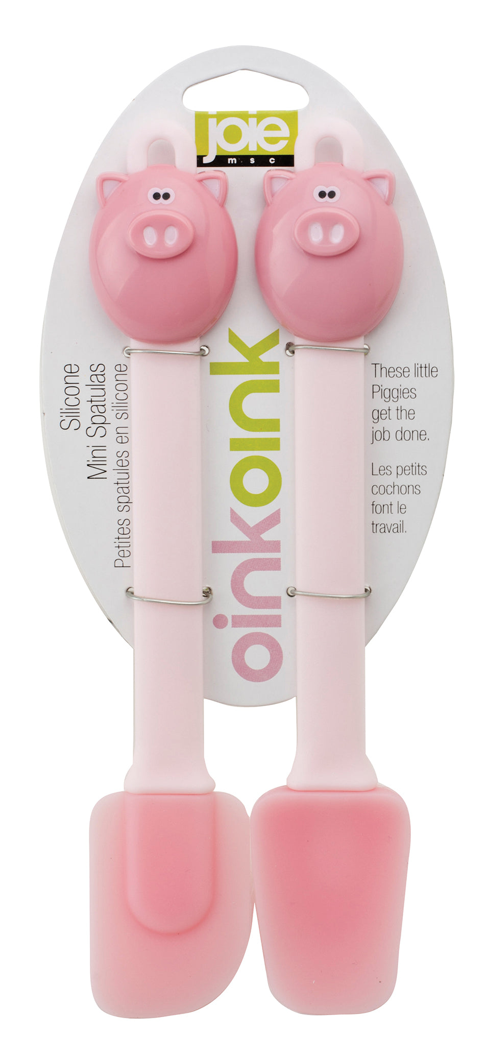 Harold Import Co., Joie 78592 7.75 X 1.5 X 0.75 Pink Piggy Wiggy Mini Silicone Spatulas 2 Count