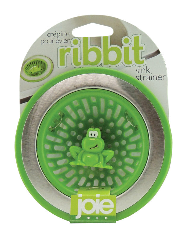 HAROLD IMPORT CO INC, Joie Ribbit Frog Green Plastic/Stainless Steel Sink Strainer