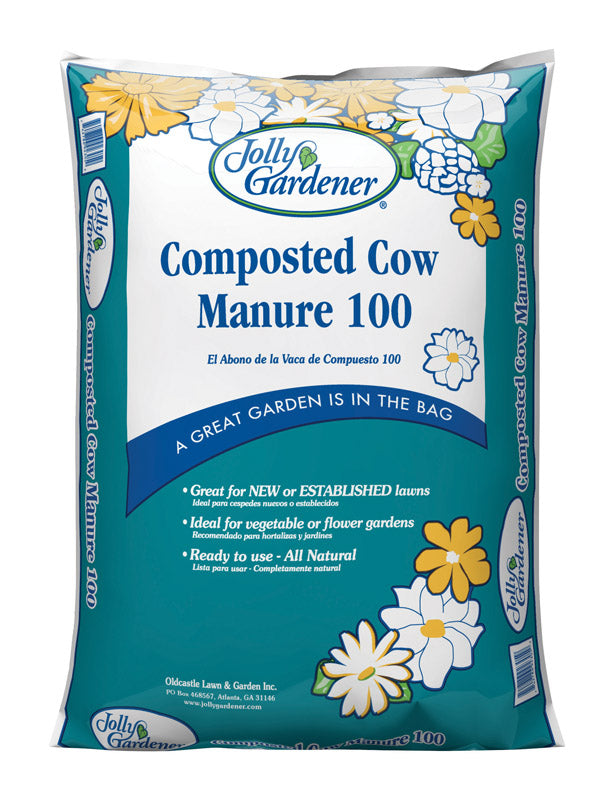 Jolly Gardener, Jolly Gardener 100 Organic Cow Manure 0.75 cu ft 40 lb