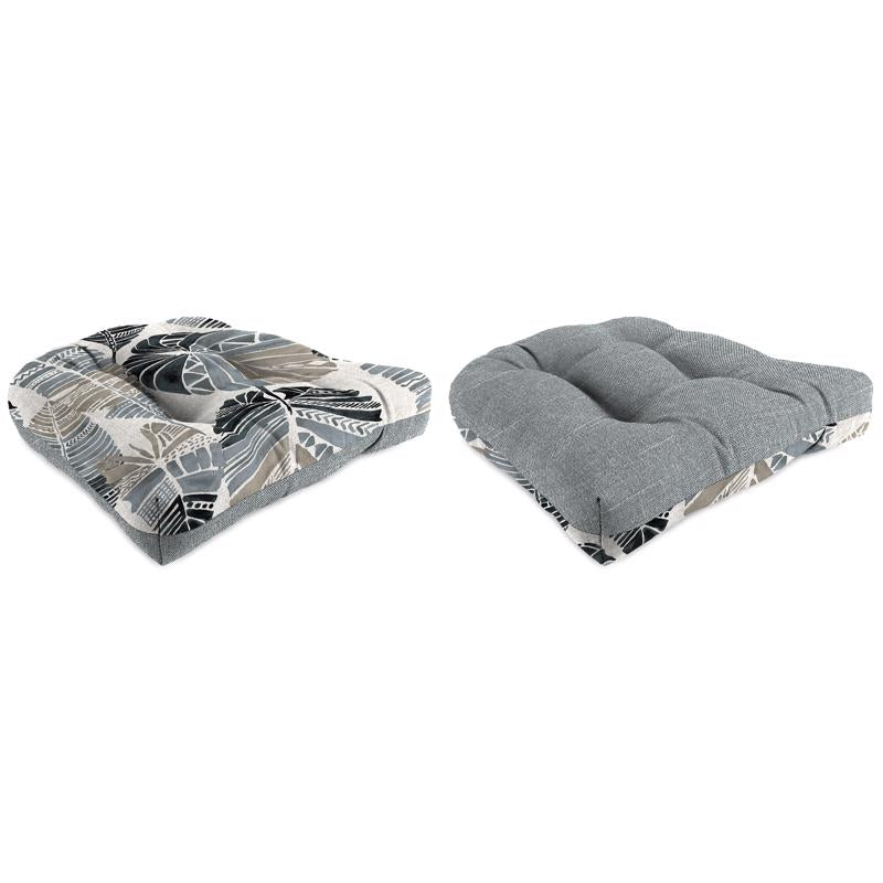 JORDAN MANUFATURING CO INC, Jordan Manufacturing Gray Palm Polyester Wicker Seat Cushion 4 in. H X 18 in. W X 18 in. L (Pack of 4)