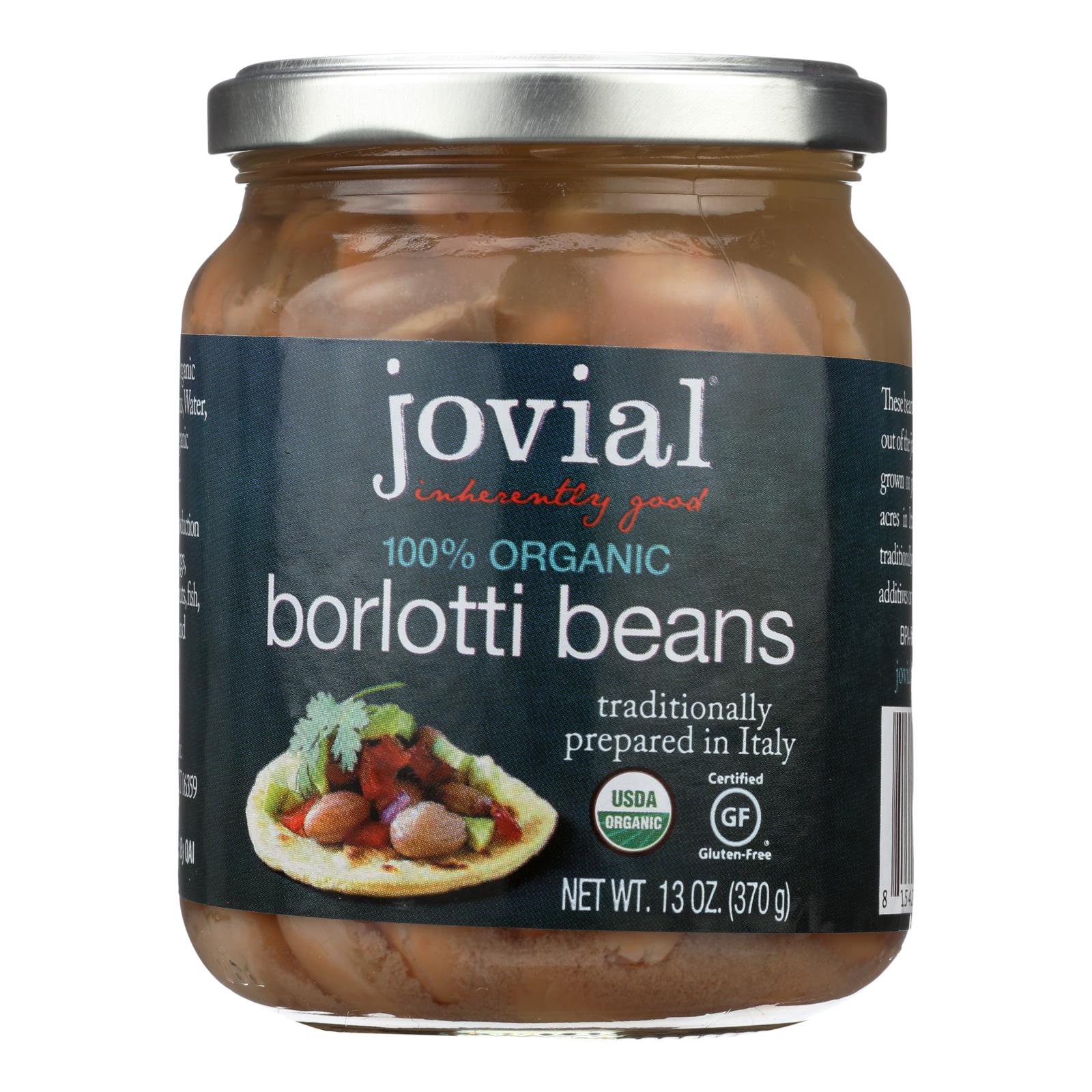 Jovial, Jovial - 100 Percent Organic Borlotti Beans - Case of 6 - 13 oz (Pack of 6)