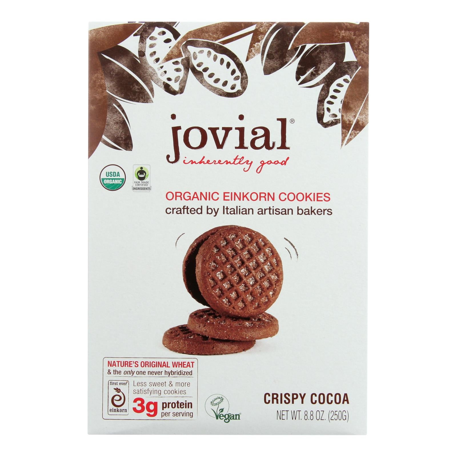 Jovial, Jovial - Cookie - Organic - Einkorn - Crispy Cocoa - 8.8 oz - case of 12 (Pack of 12)