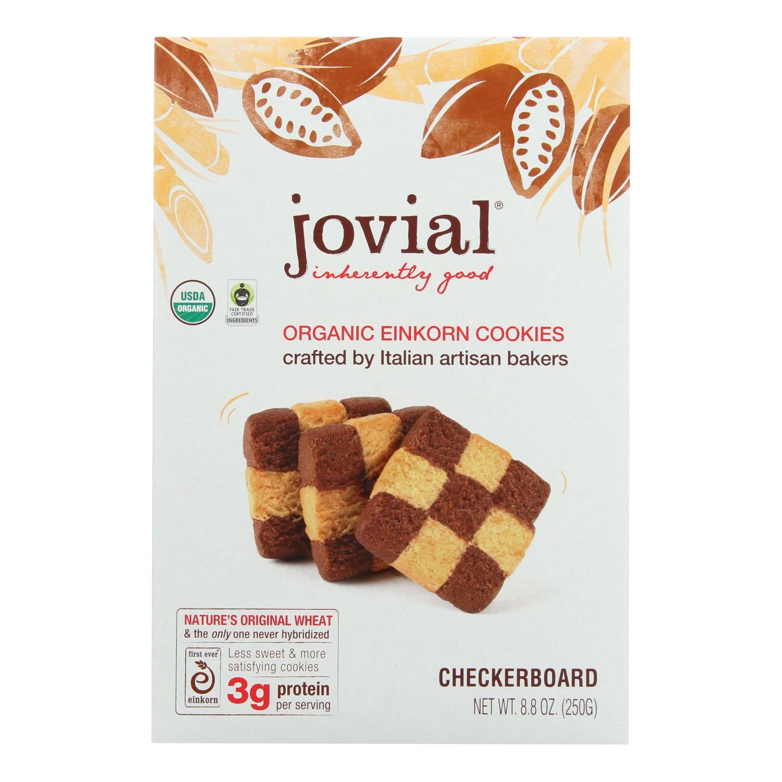 Jovial, Jovial - Cookie - Organic - Einkron - Checkerboard - 8.8 oz - case of 12 (Pack of 12)