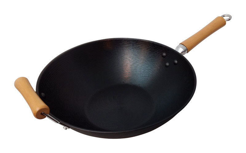 ESCALI, Joyce Chen Professional Carbon Steel Wok 14 in. Black