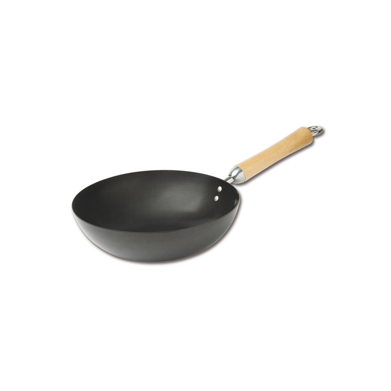 ESCALI, Joyce Chen Professional Cast Iron Stir Fry Pan 11.5 in. Black