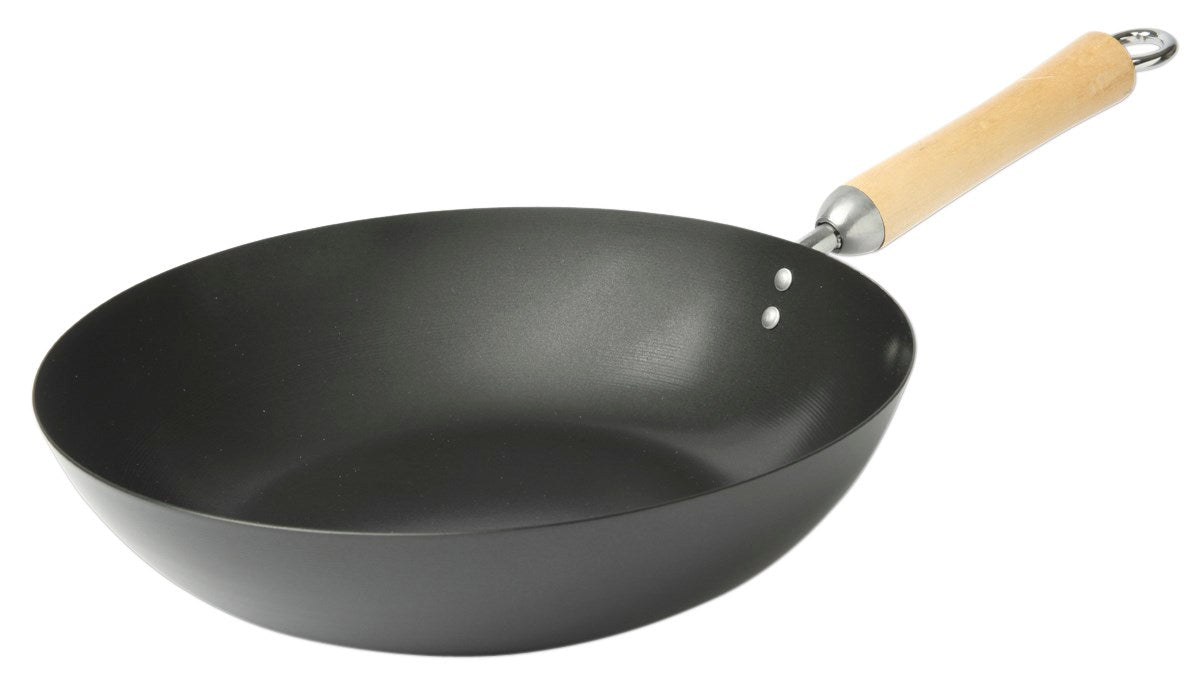 ESCALI, Joyce Chen Xylan Steel Stir Fry Pan 12 in. Black