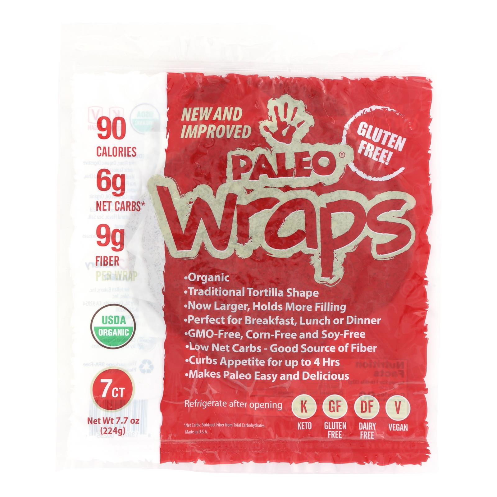 Julian Bakery, Julian Bakery Paleo Wrap Organic Coconut Wraps - Case of 12 - 3.5 oz. (Pack of 12)