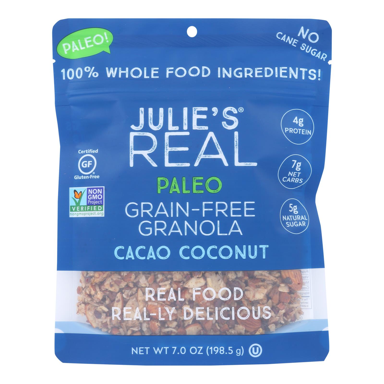 Julie'S Real, Julie's Real - Granola Gr Fr Cacao Coconut - Case of 6 - 7 OZ (Pack of 6)