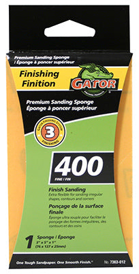 Ali Industries, Jumbo Sanding Sponge, Fine 400 Grit, 3 x 5 x 1-In.