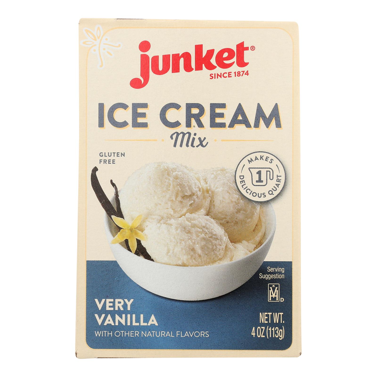 Junket, Junket - Ice Cream Mix Vanilla - Case of 12-4 OZ (Pack of 12)