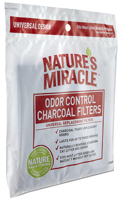 Natures Miracle, Just For Cats Odor Control Charcoal Filter, 2-Pk.