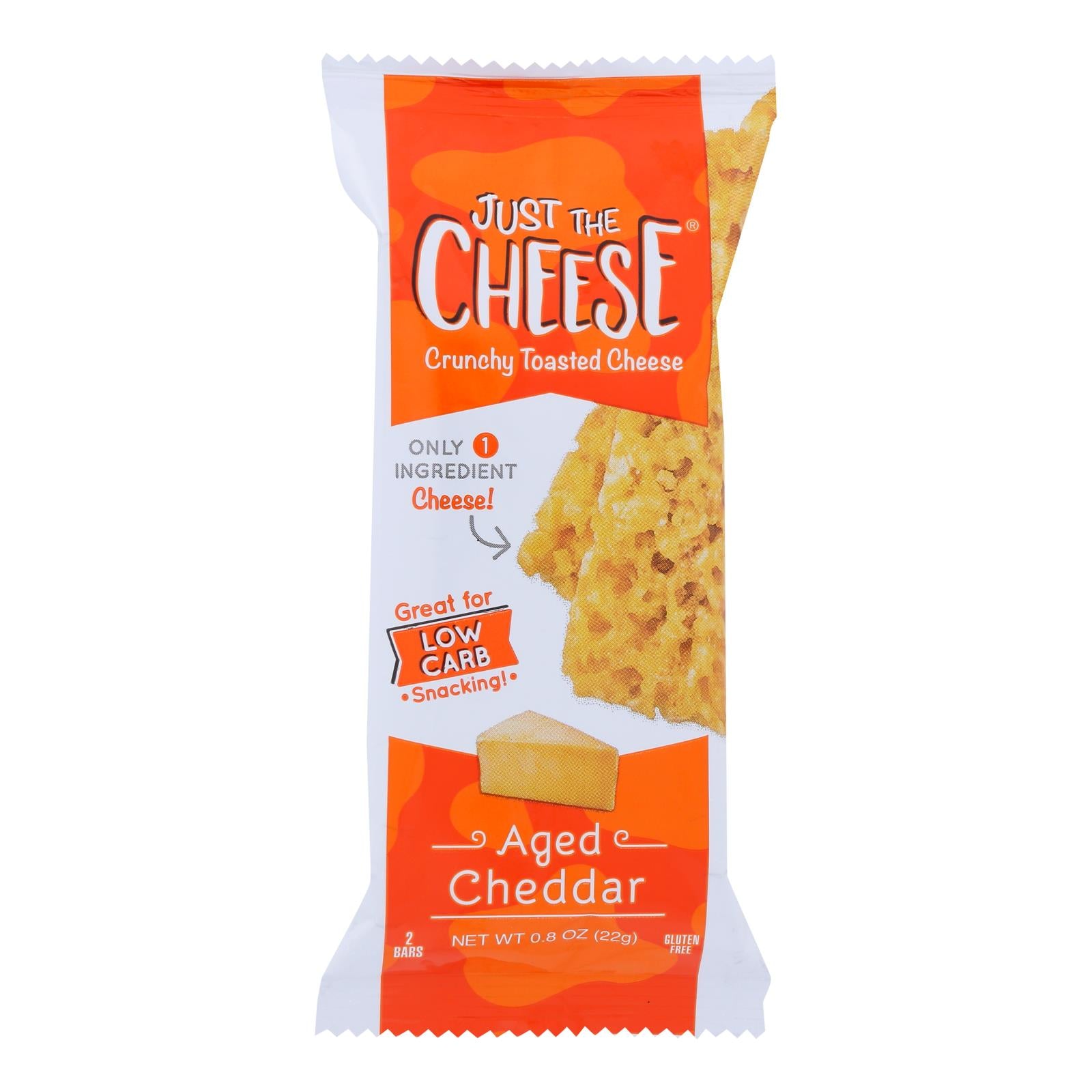 Just The Cheese, Just The Cheese - Bars Aged Cheddar - Case of 12 - .8 OZ (Pack of 12)