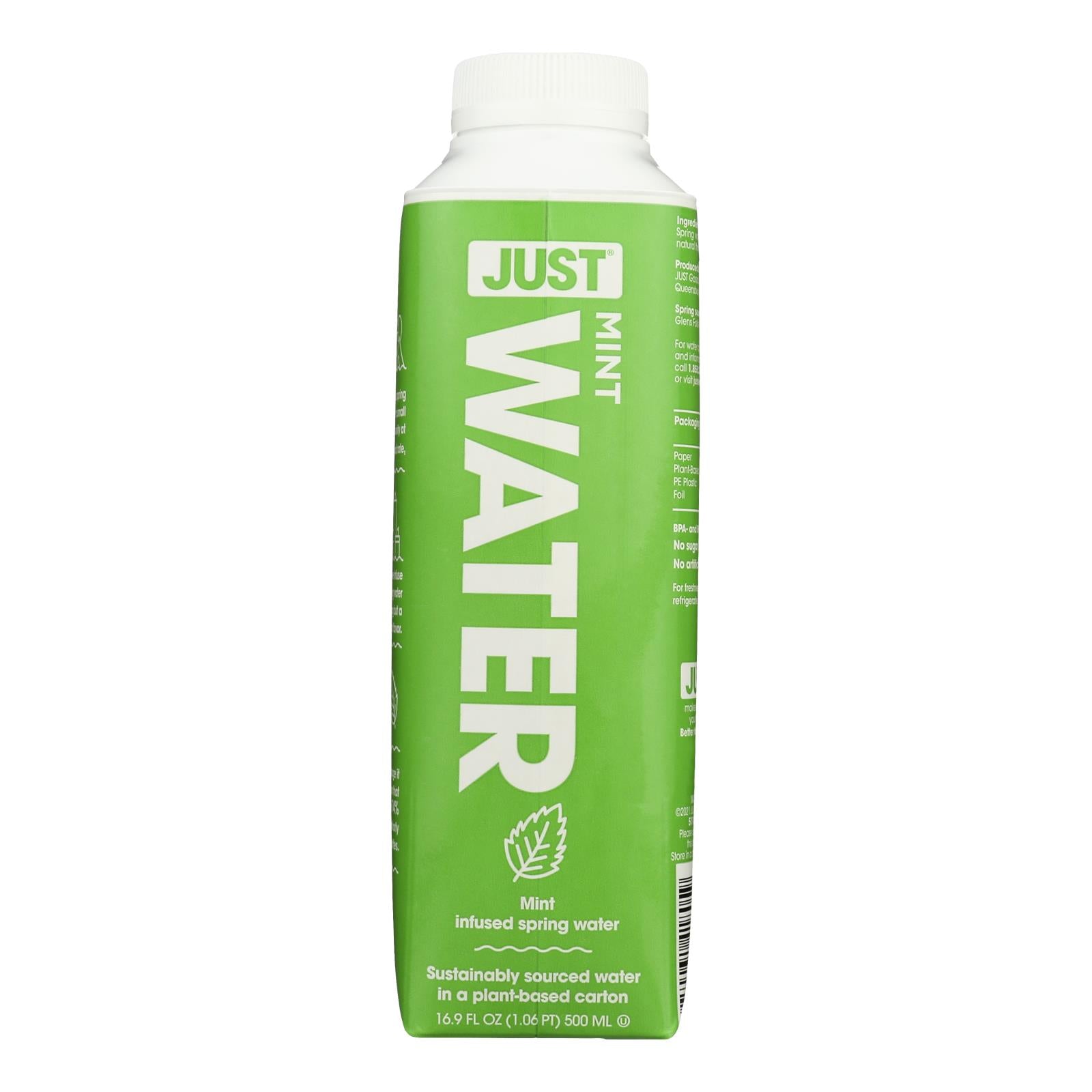 Just Water, Just Water - Spring Water Mint Infused - Case of 12-16.9 FZ