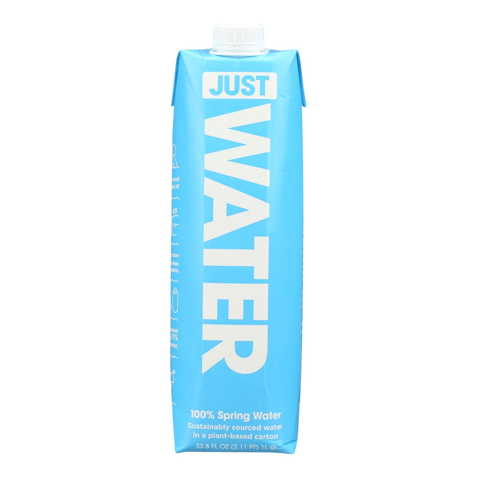 Just Water, Just Water - Water 100% Spring - Case of 12-33.8 FZ (Pack of 12)