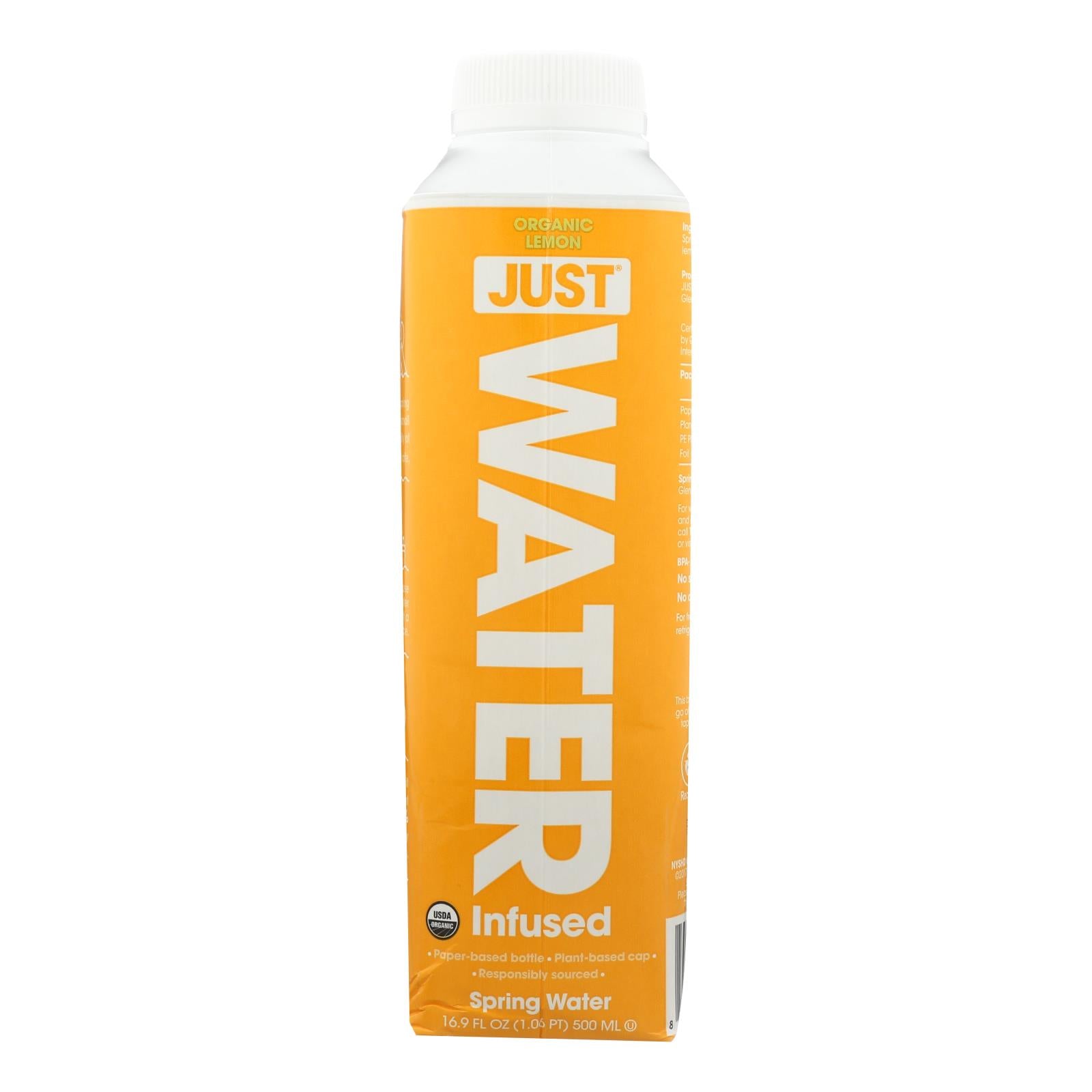 Just Water, Just Water - Water Lemon - Case of 12 - 16.9 FZ (Pack of 12)