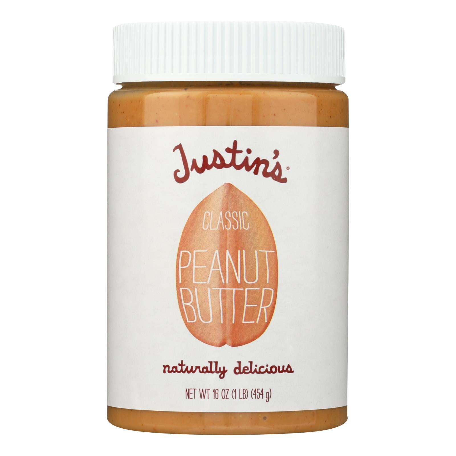 Justin'S Nut Butter, Justin's Nut Butter Peanut Butter - Classic - Case of 12 - 16 oz. (Pack of 12)