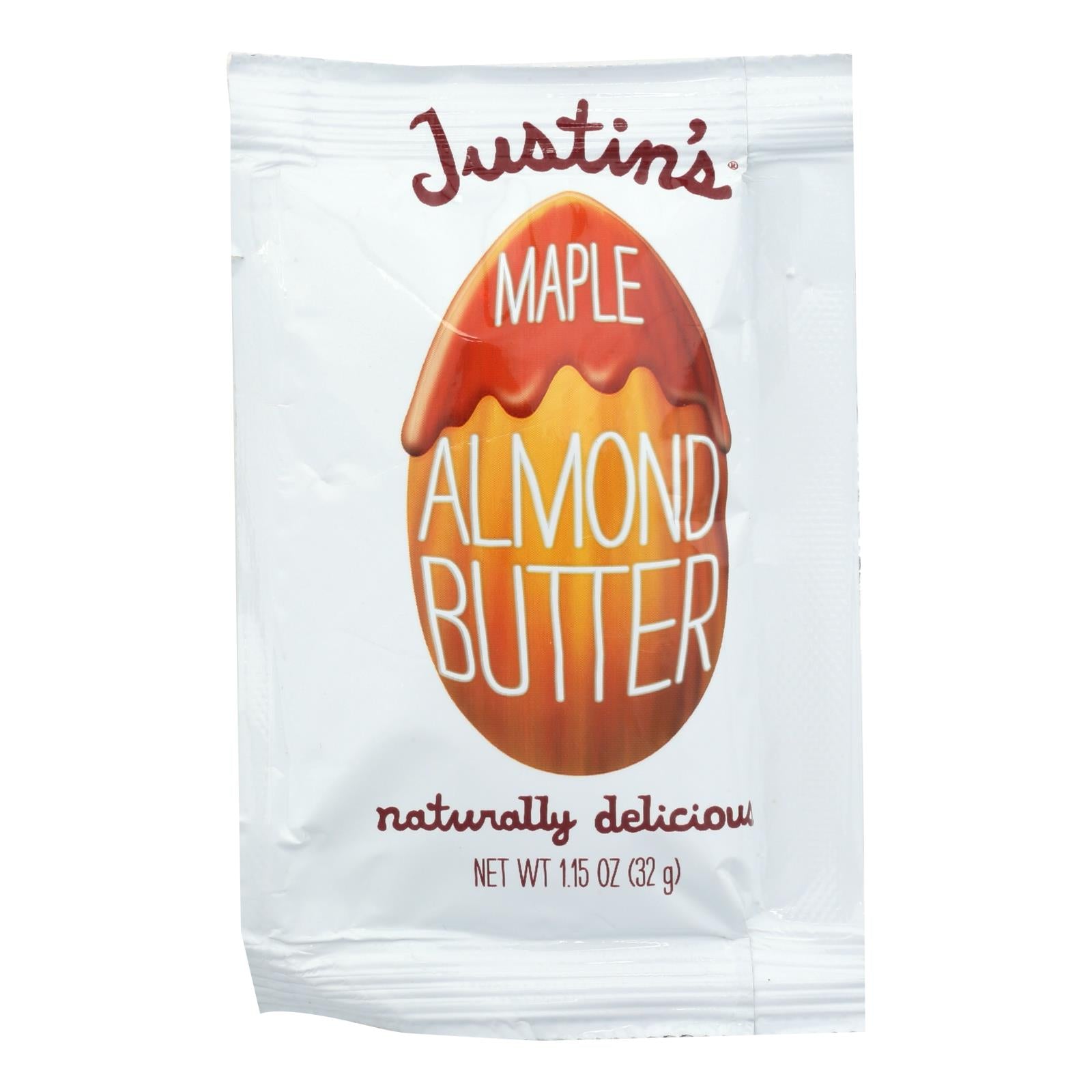 Justin'S Nut Butter, Justin's Nut Butter Squeeze Pack - Almond Butter - Maple - Case of 10 - 1.15 oz. (Pack of 10)