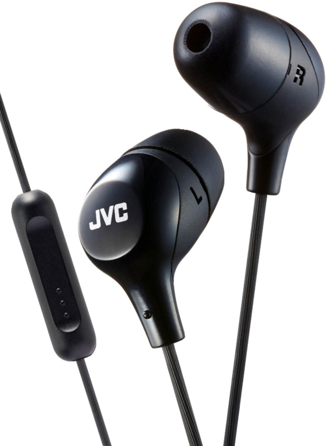 Jvc, Jvc Hafx38mb Black Marshmallow Inner Ear Headphones With Mic & Remote