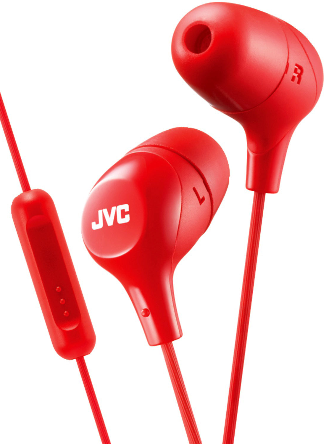 Jvc, Jvc Hafx38mr Red Marshmallow Inner Ear Headphones With Mic & Remote