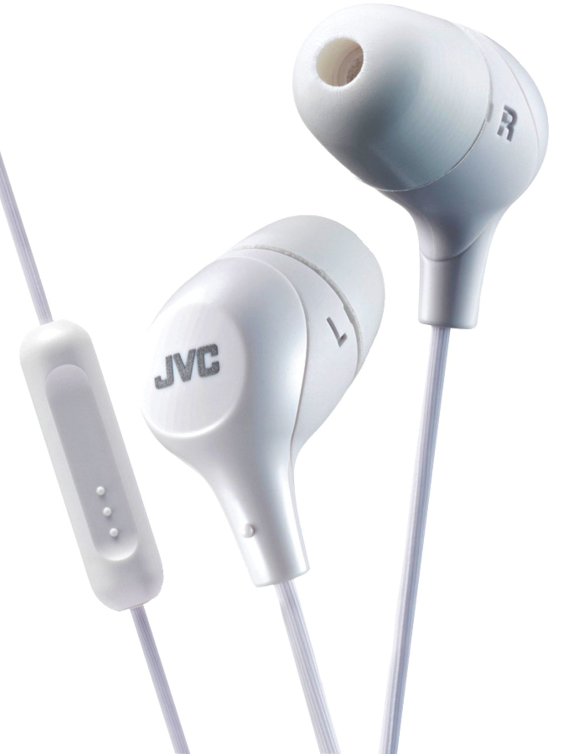 JENSEN DISTRIBUTIONS SERVICES, Jvc Hafx38mw White Marshmallow Inner Ear Headphones With Mic & Remote