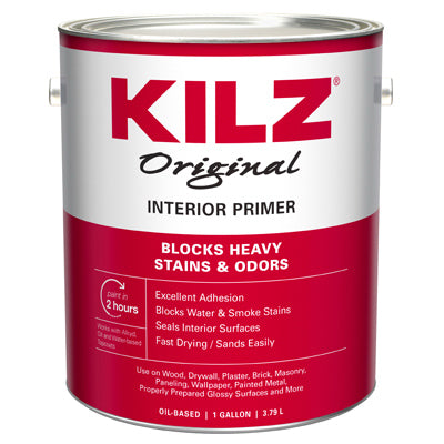 MASTERCHEM INDUSTRIES, KILZ Original White Flat Oil-Based Primer 1 gal. (Pack of 4)