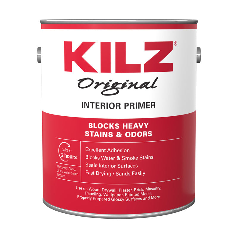 MASTERCHEM INDUSTRIES, KILZ Original White Flat Oil-Based Primer 1 gal. (Pack of 4)