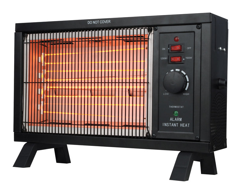 ACE TRADING - KW1, KONWIN Black Infrared Heater 11.6 H x 16.3 W x 4.7 D in. 1500W 120V