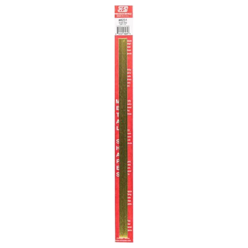 K&S, K&S 0.016 in. X 1/2 in. W X 12 in. L Mill Brass Metal Strip