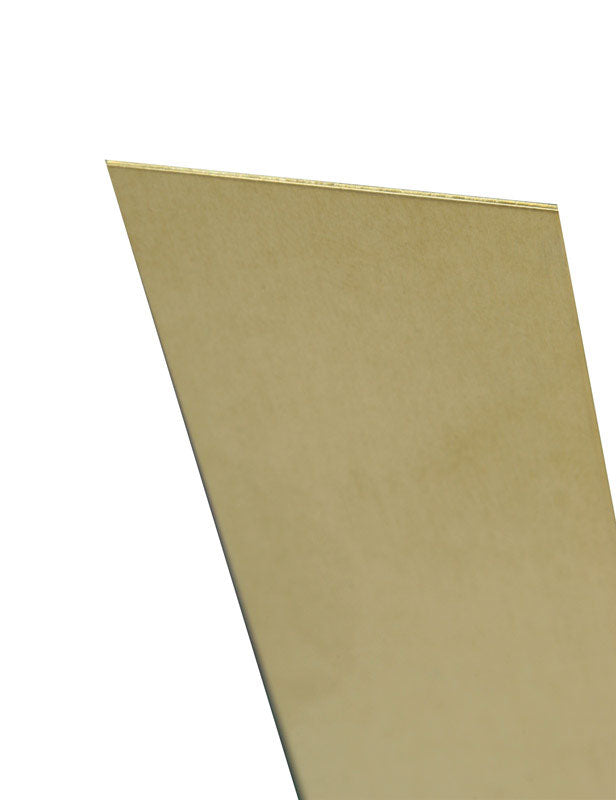 K&S, K&S 0.016 in. X 6 in. W X 12 in. L Mill Brass Plain Sheet Metal