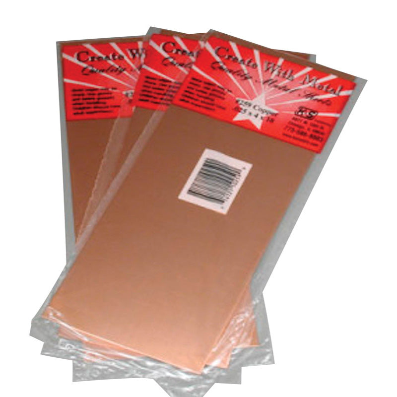 K&S, K&S 0.025 in. x 4 in. W x 10 in. L Copper Sheet Metal (Pack of 3)