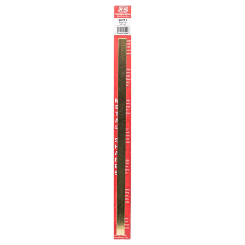 K&S, K&S 0.032 in. X 1/2 in. W X 12 in. L Mill Brass Metal Strip