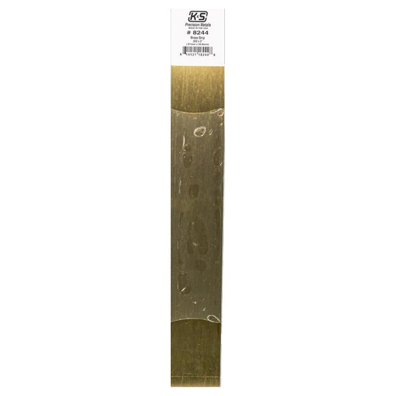 K&S, K&S 0.032 in. X 2 in. W X 12 in. L Mill Brass Metal Strip