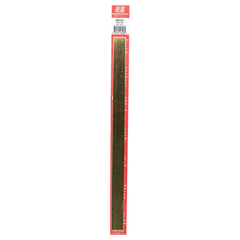 K&S PRECISION METALS, K&S 0.032 in. X 3/4 in. W X 12 in. L Mill Brass Metal Strip