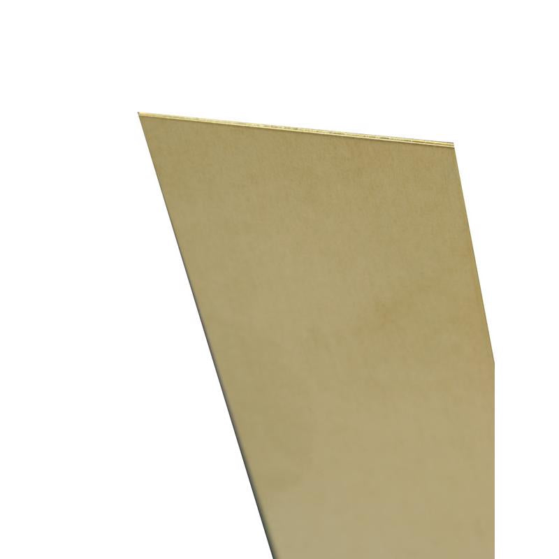 K&S, K&S 0.04 in. X 6 in. W X 12 in. L Mill Brass Plain Sheet Metal