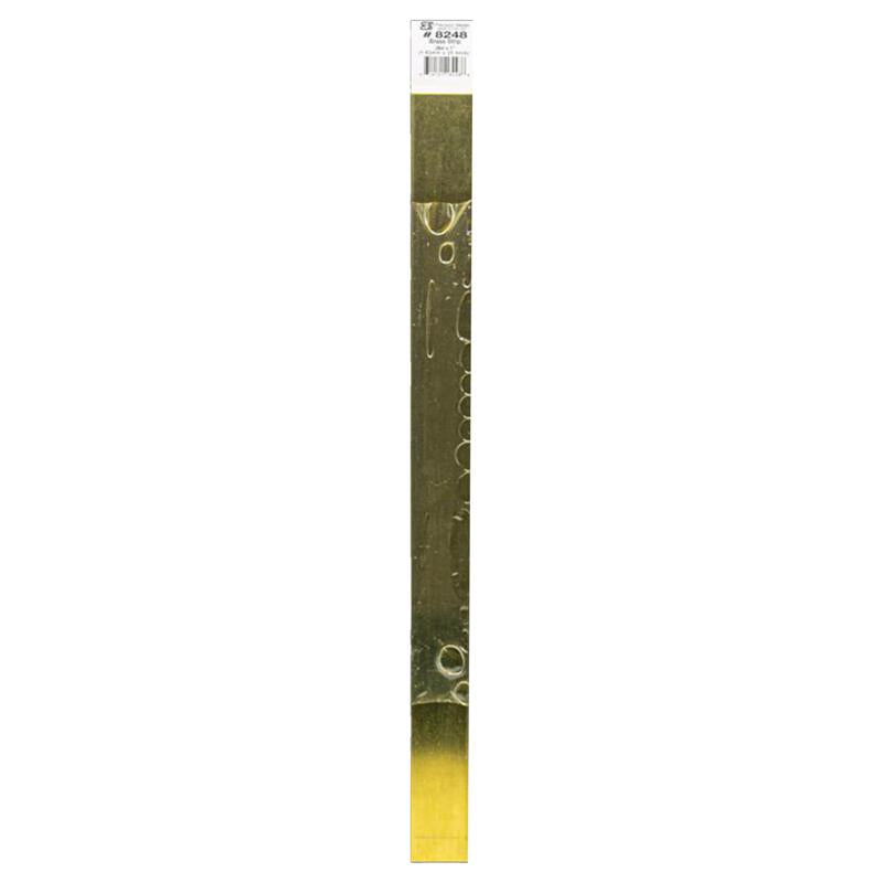 K&S, K&S 0.064 in. X 1 in. W X 12 in. L Mill Brass Metal Strip