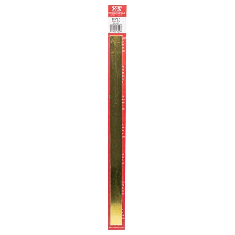 K&S PRECISION METALS, K&S 0.064 in. X 3/4 in. W X 12 in. L Mill Brass Metal Strip