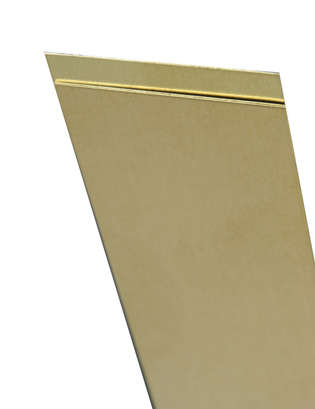 K&S, K&S 0.093 in. X 1 in. W X 12 in. L Mill Brass Metal Strip