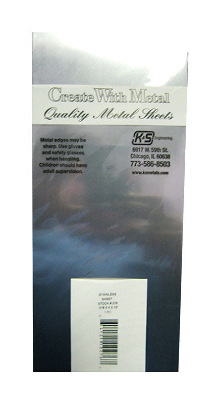 K&S, K&S 10 in. 4 in. Stainless Steel Sheet Metal