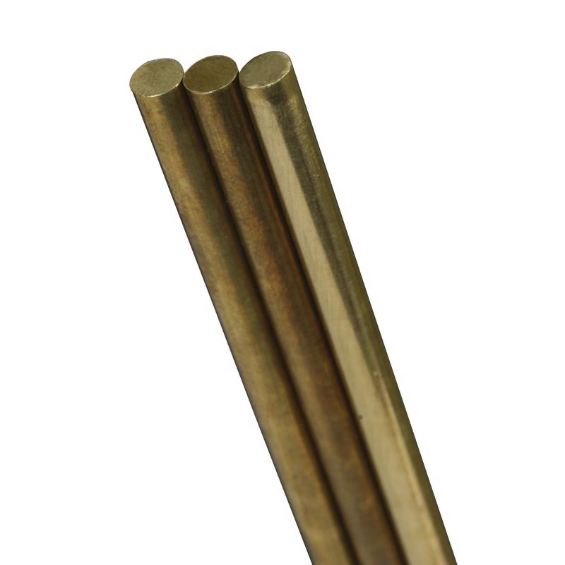 K&S, K&S 1/16 in. Dia. x 36 in. L Brass Rod 1 pk (Pack of 5)