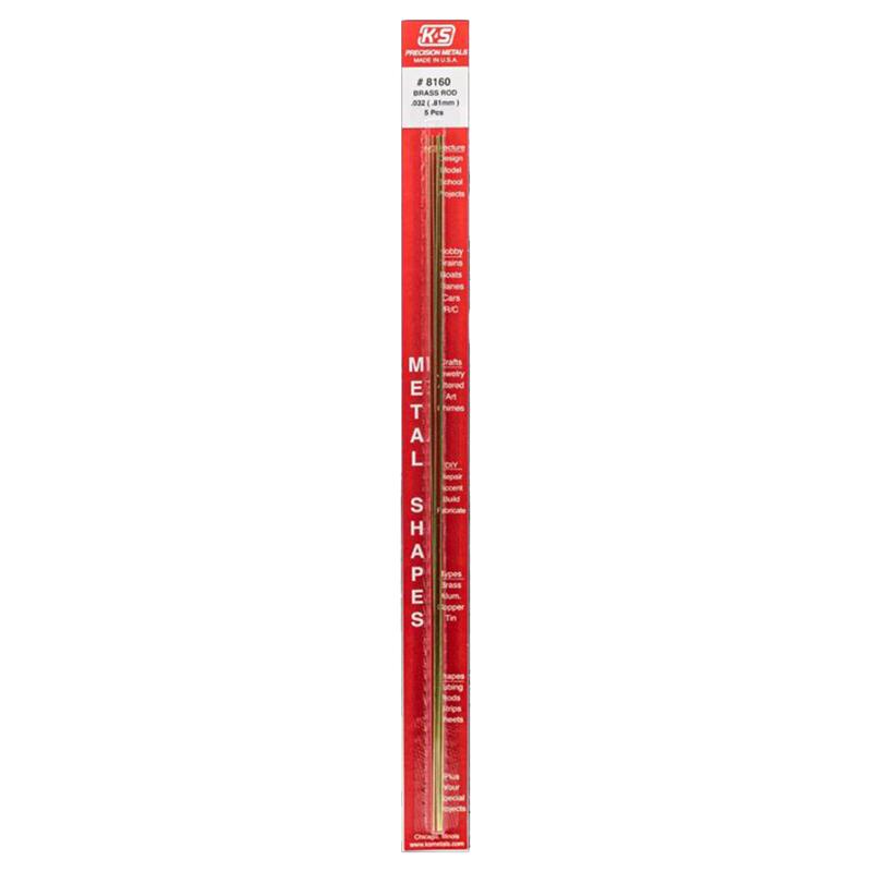 K&S, K&S 1/32 in. D X 12 in. L Brass Rod 5 pk