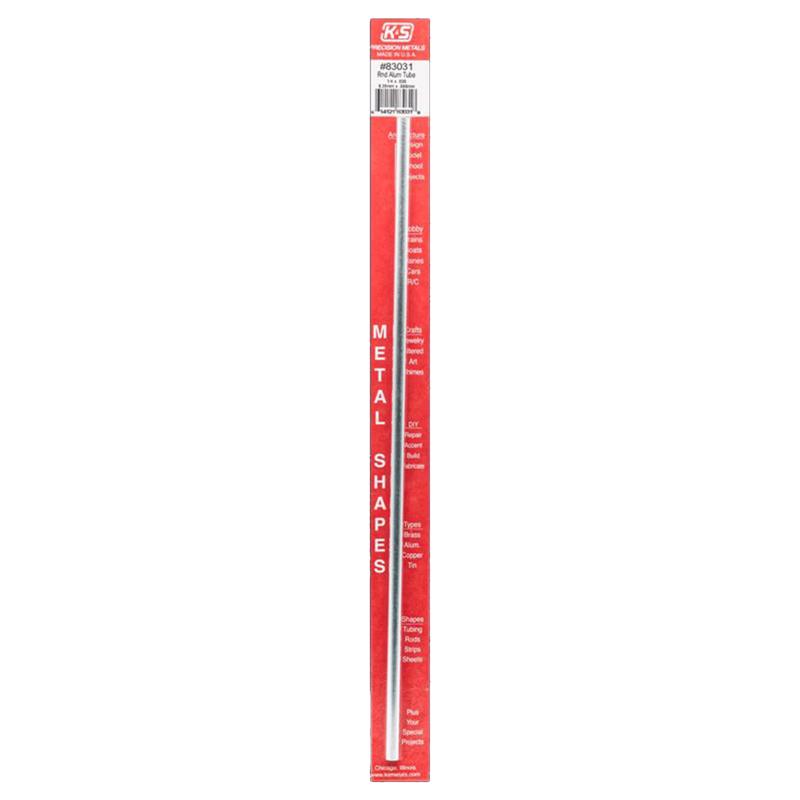 K&S, K&S 1/4 in. D X 12 in. L Round Aluminum Tube