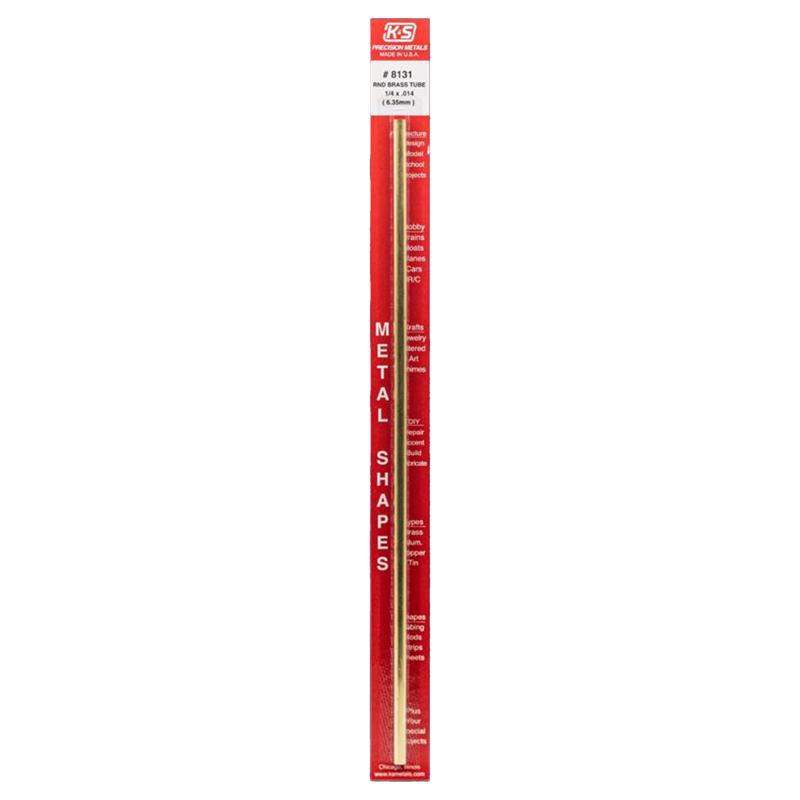 K&S, K&S 1/4 in. D X 12 in. L Round Brass Tube 1 pk