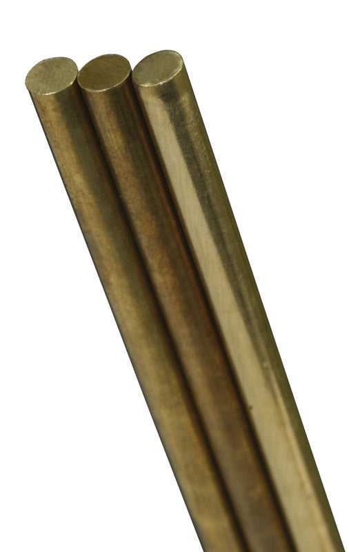 K&S, K&S 1/4 in. Dia. x 36 in. L Brass Rod 1 pk (Pack of 4)