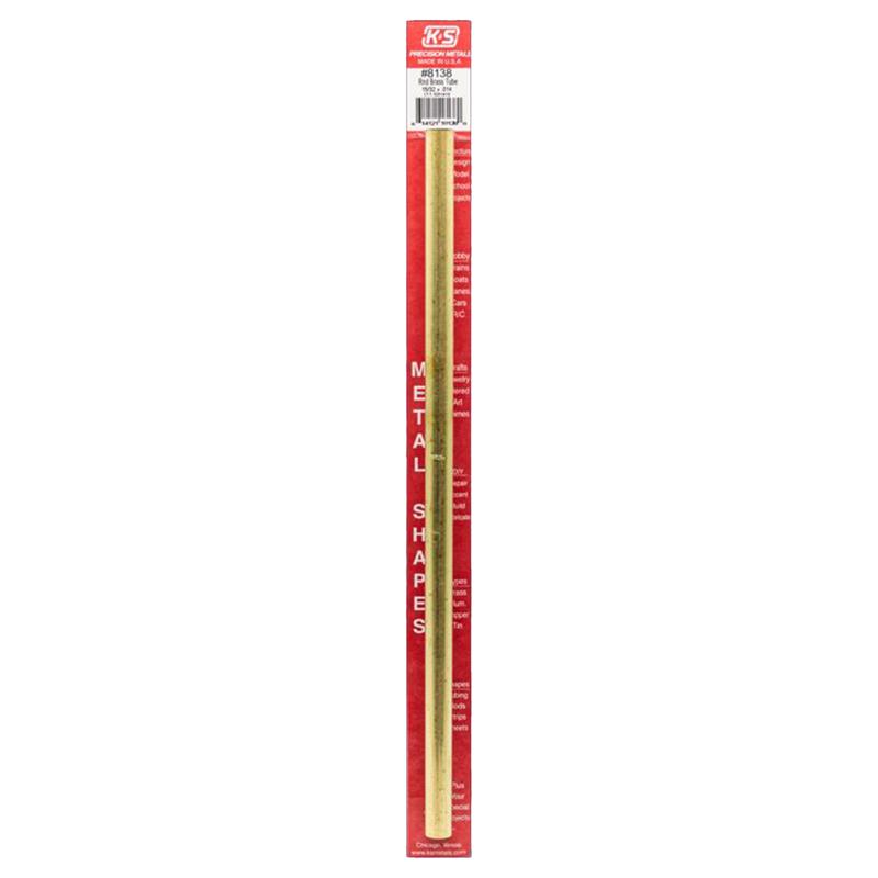 K&S, K&S 15/32 in. D X 12 in. L Round Brass Tube 1 pk