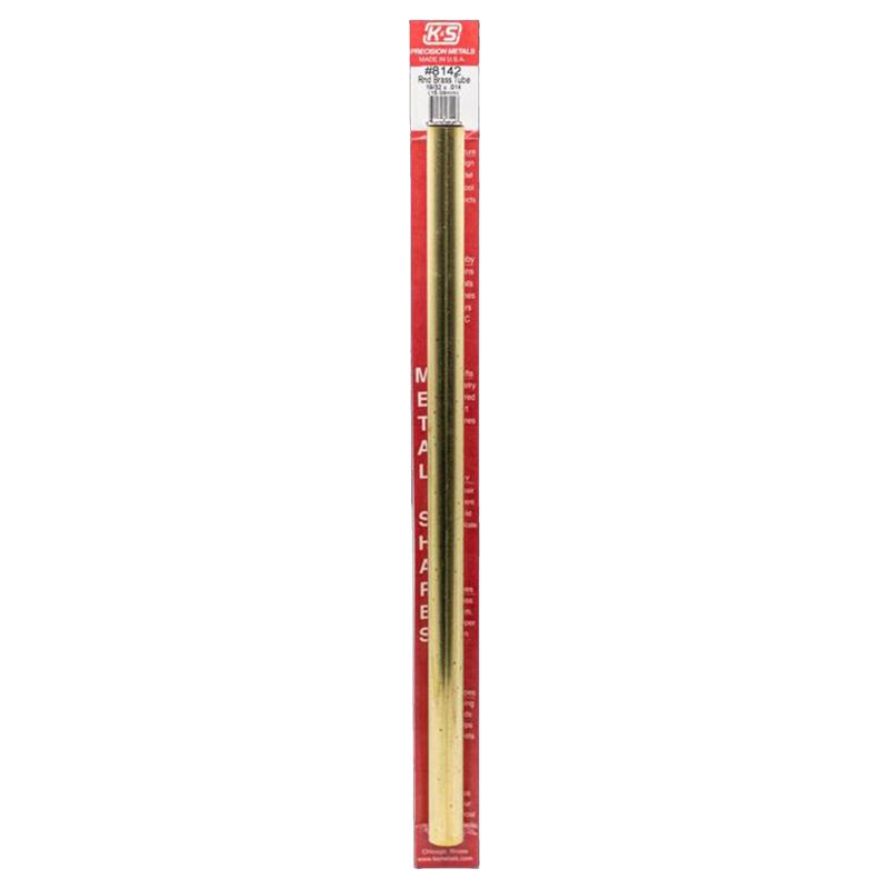 K&S, K&S 19/32 in. D X 12 in. L Round Brass Tube 1 pk